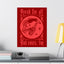 Bread and Roses Poster - Coral on Red
