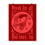 Bread and Roses Poster - Coral on Red