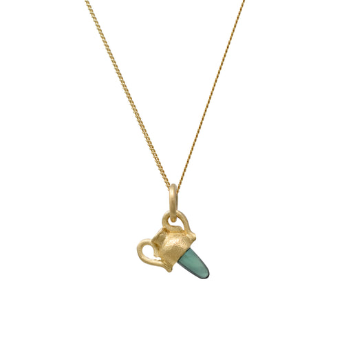 Amphora with Green Tourmaline