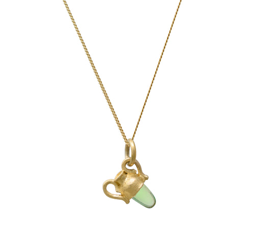 Amphora with Green Tourmaline