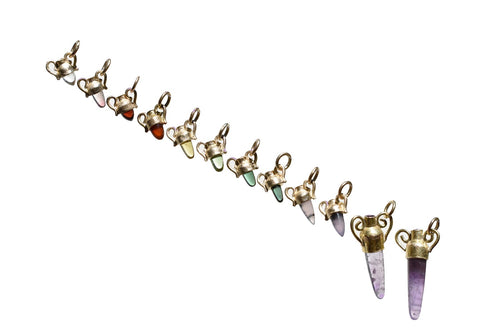 Amphora with Amethyst and Grape Garnet