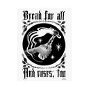 Bread and Roses Poster - Black on White