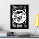 Bread and Roses Poster - White on Black