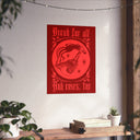 Bread and Roses Poster - Coral on Red