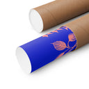 Bread and Roses Poster - Pink on Ultramarine