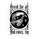 Bread and Roses Poster - Black on White