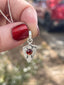 Palestine Sunbird Escutcheon with Rosecut Garnet