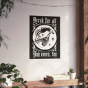 Bread and Roses Poster - White on Black