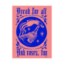 Bread and Roses Poster - Ultramarine on Pink