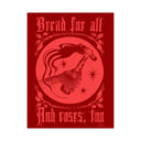 Bread and Roses Poster - Coral on Red