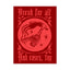 Bread and Roses Poster - Coral on Red