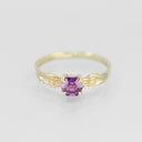 Stronghold Ring with Grape Garnet