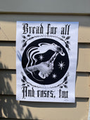 Bread and Roses Poster - Black on White
