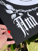 Bread and Roses Poster - White on Black