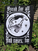 Bread and Roses Poster - White on Black