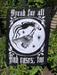 Bread and Roses Poster - White on Black