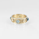 Bastion Ring with Rosecut  Montana Sapphires - Size