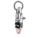 Pipar - Watchful Hound Pendant with Peach Moonstone and Padparadscha Sapphires
