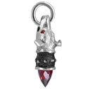 Bowman - Watchful Hound Pendant with Rosecut Garnet and Sapphires