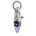 Pretyboy - Watchful Hound Pendant with Rosecut Moonstone and Diamonds