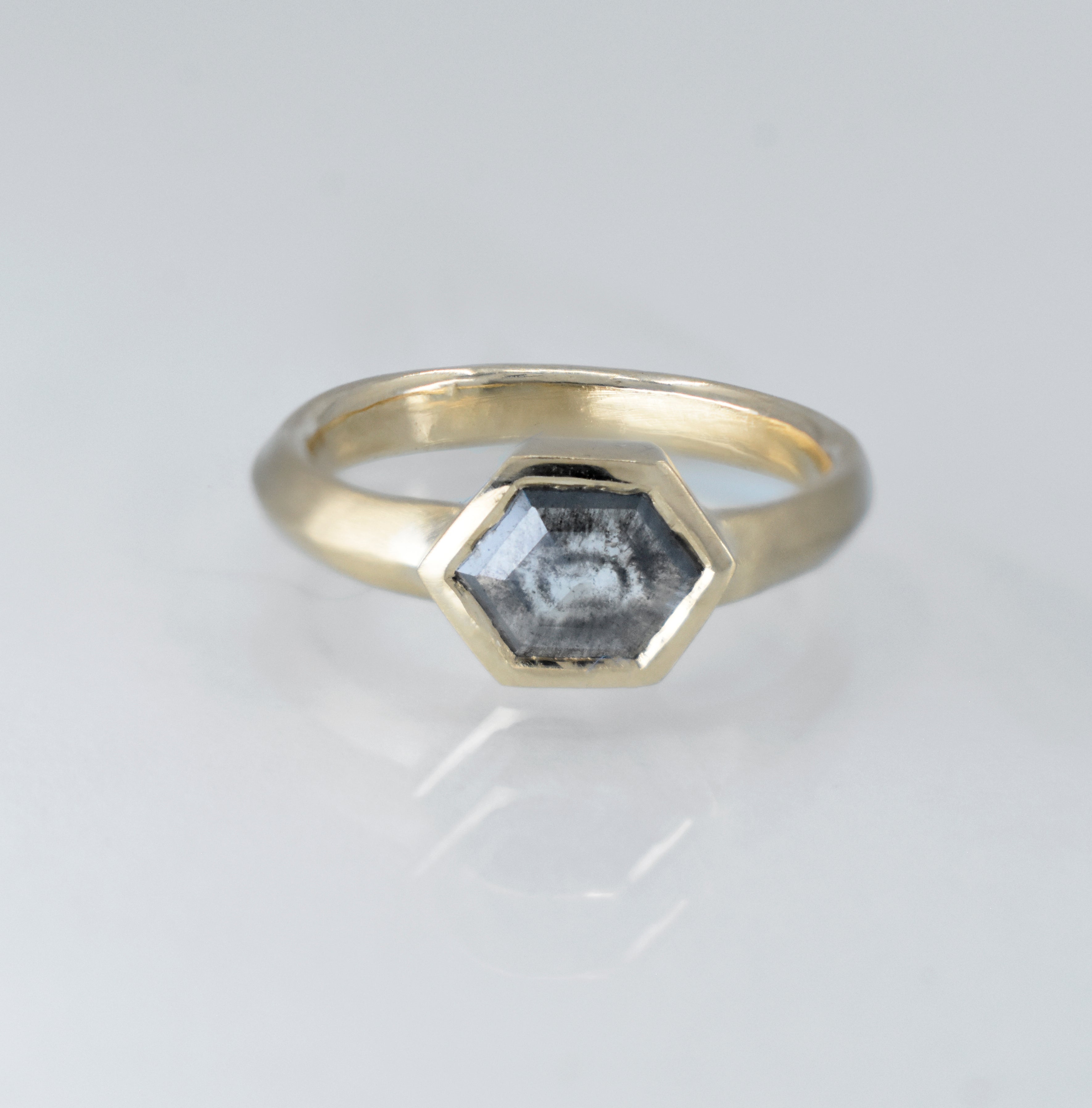 Sigrid - Rosecut Hex Diamond Ring – Morgaine Faye