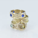 Bastion Ring with Rosecut  Montana Sapphires - Size