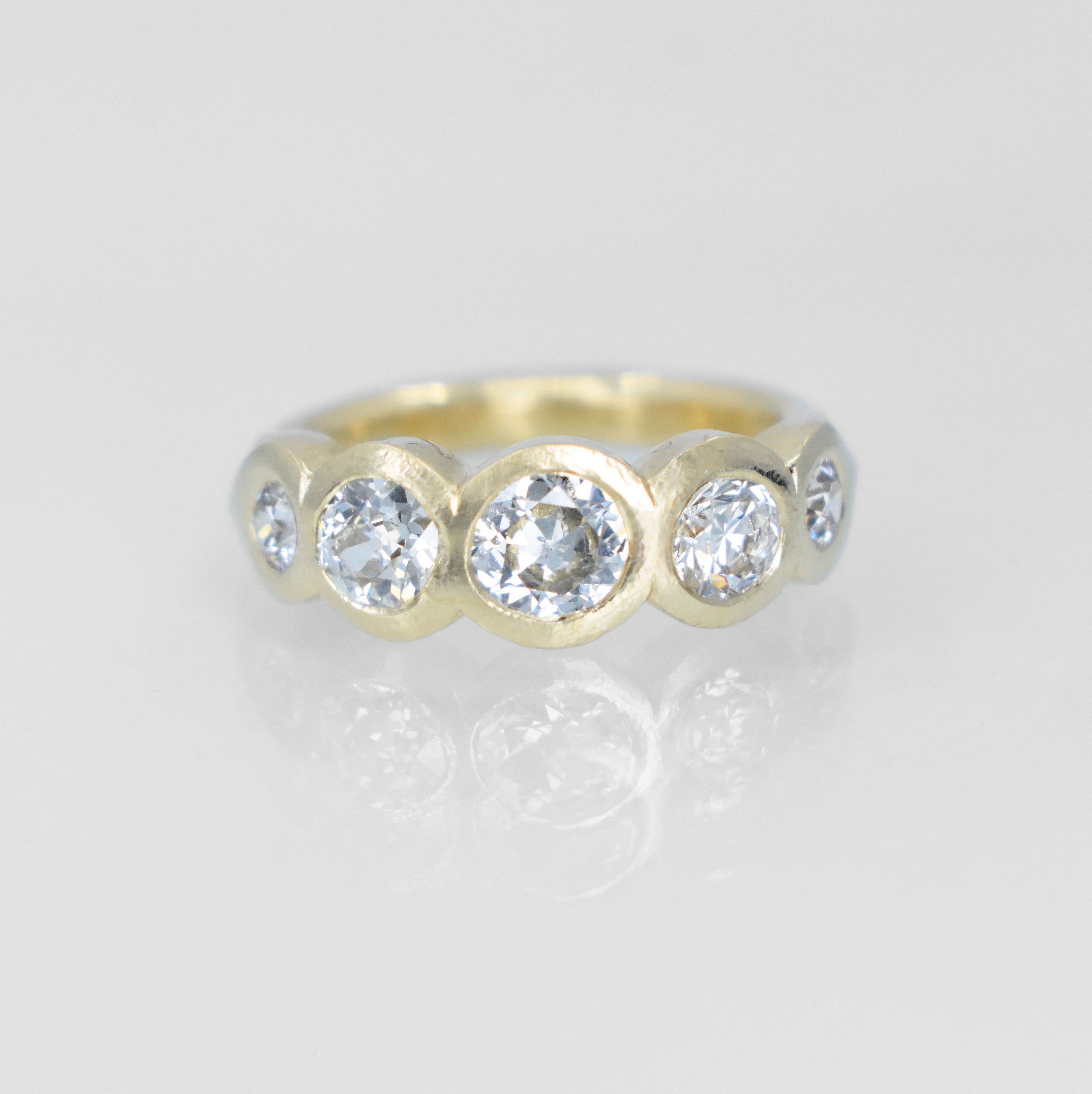 Avalon - 5-Stone Old Euro Cut Diamond Ring – Morgaine Faye