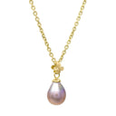 Inevitable Spring Pendant with Baroque Pink Pearl