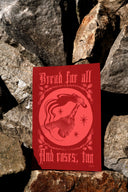 Bread and Roses Poster - Coral on Red
