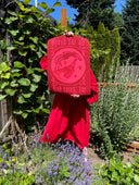 Bread and Roses Poster - Coral on Red