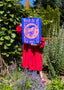 Bread and Roses Poster - Pink on Ultramarine