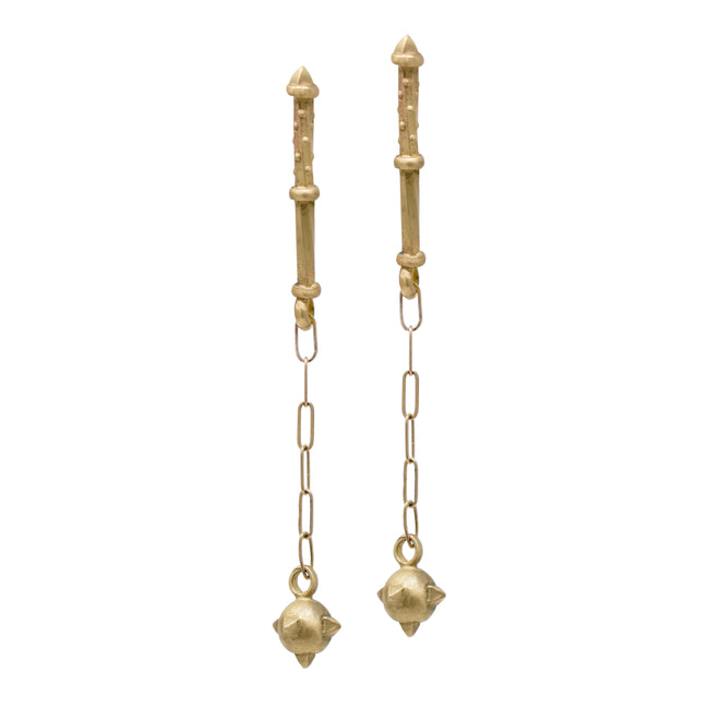 Pendientes de cadena Morningstar
