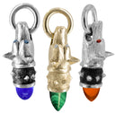 Custom Watchful Hound Pendant with Your Choice of Stones