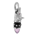 Derby - Watchful Hound Pendant with Lavender Chalcedony and Sapphires