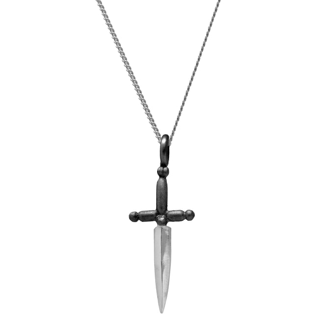 Armory charm necklace in sterling silver or 14k gold