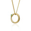 Ouroboros Pendant Necklace - 14k with Emeralds