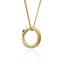 Ouroboros Pendant Necklace - 14k with Rubies