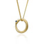 Ouroboros Pendant Necklace - 14k with Sapphires