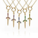 密镶格挡匕首吊坠