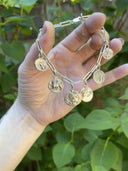 双面古钱币项链