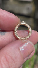 Ouroboros 吊坠项链 - 14k 钻石