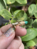 Fyndewelle - Watchful Hound Pendant with Malachite and Diamonds