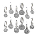 双面古钱币耳环