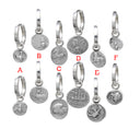 双面古钱币耳环