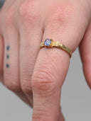 Stronghold Ring with Montana Sapphire Hex