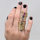 Stronghold Ring with Montana Sapphire Hex