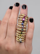 锡兰蓝宝石堡垒戒指