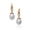 Treasury Earrings with Faceted White Pearls