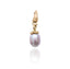 Single Treasury Earring with Metallic Pink Pearl