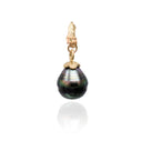 Single Treasury Earring with Tahitian Black Pearl